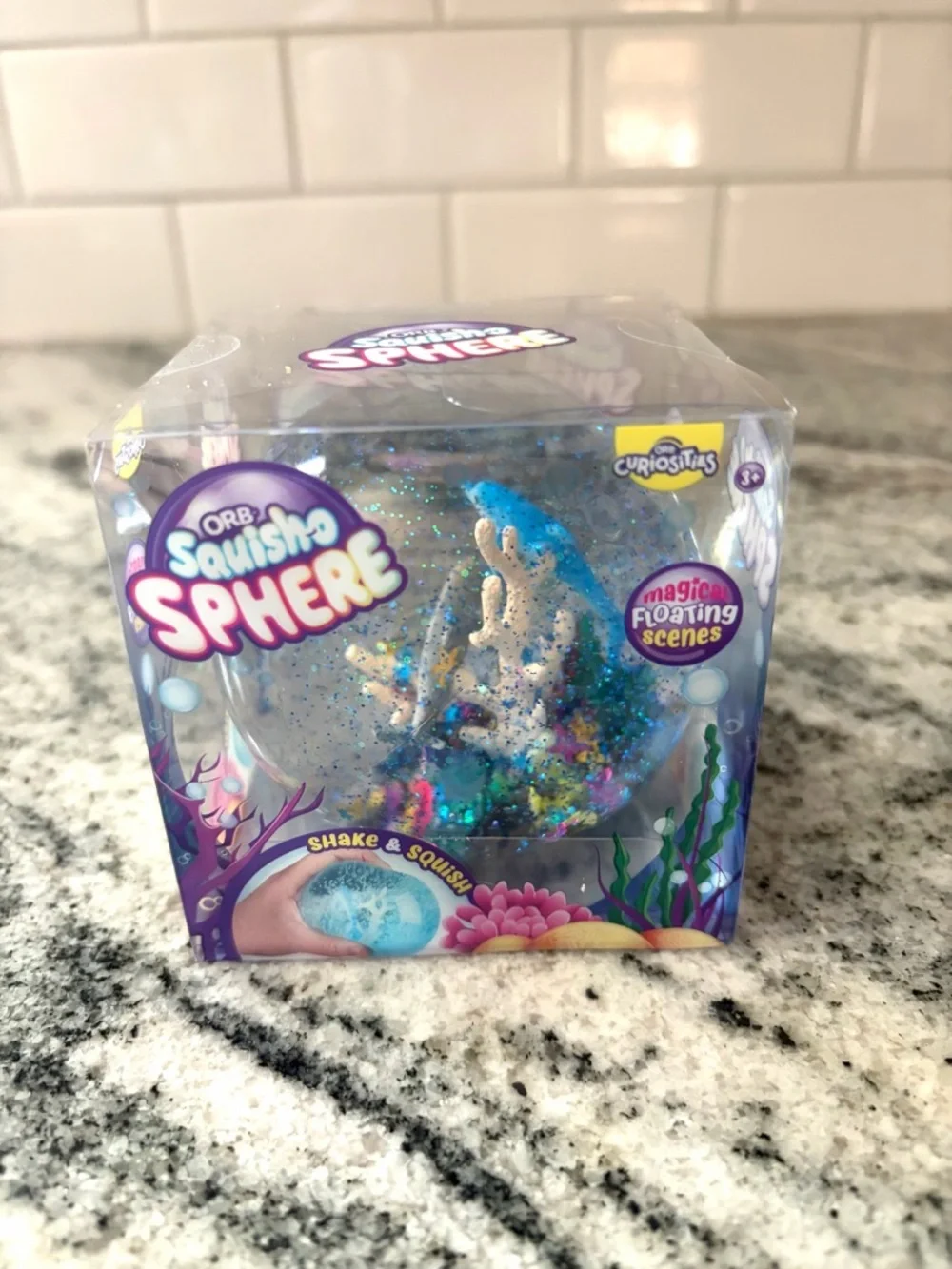 ORB Squish-O Sphere squish toy Dolphin 🐬 Aquarium Floating Ocean Viral Tik Tok